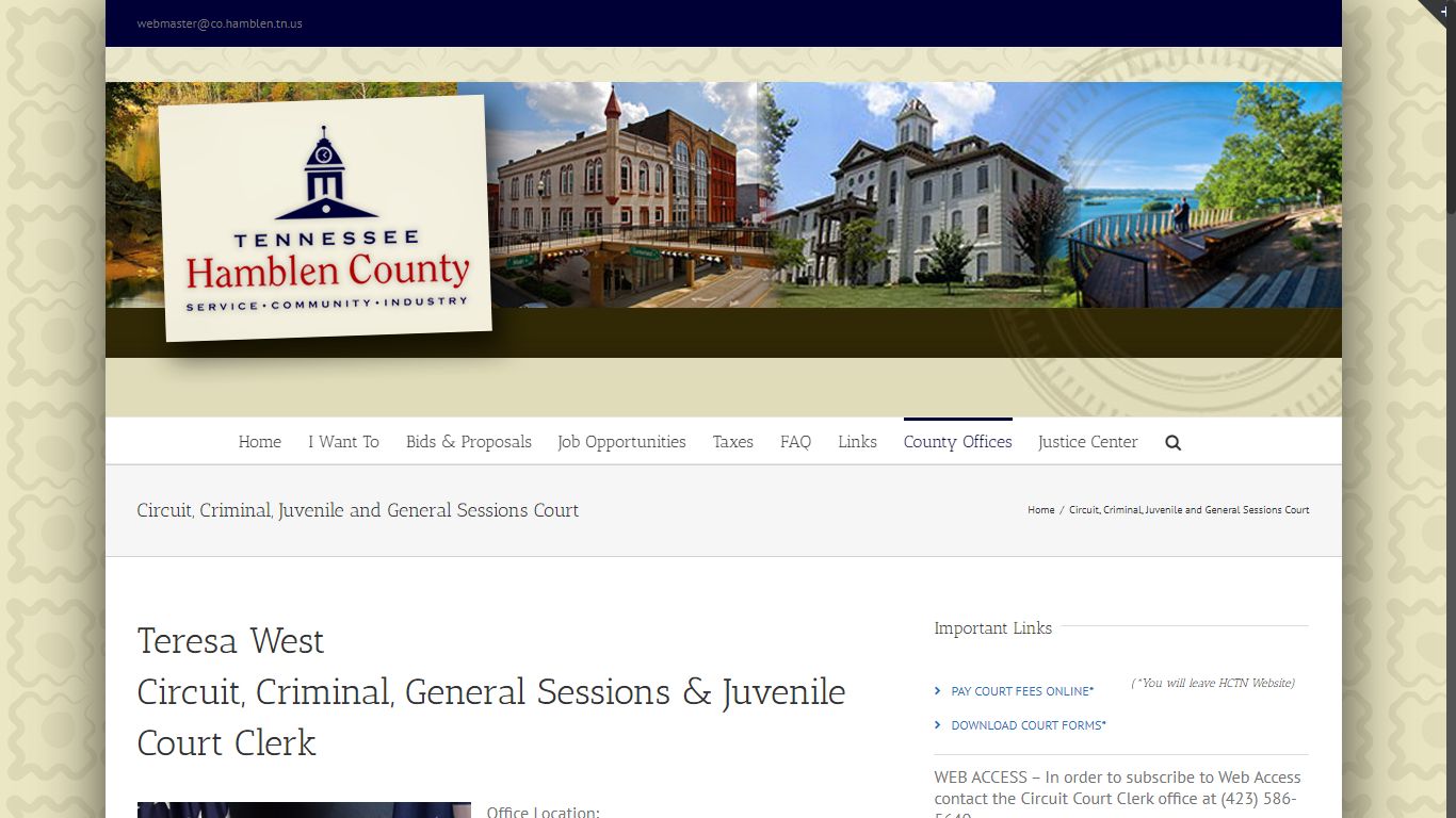 Circuit, Criminal, Juvenile and General Sessions Court - Hamblen County ...