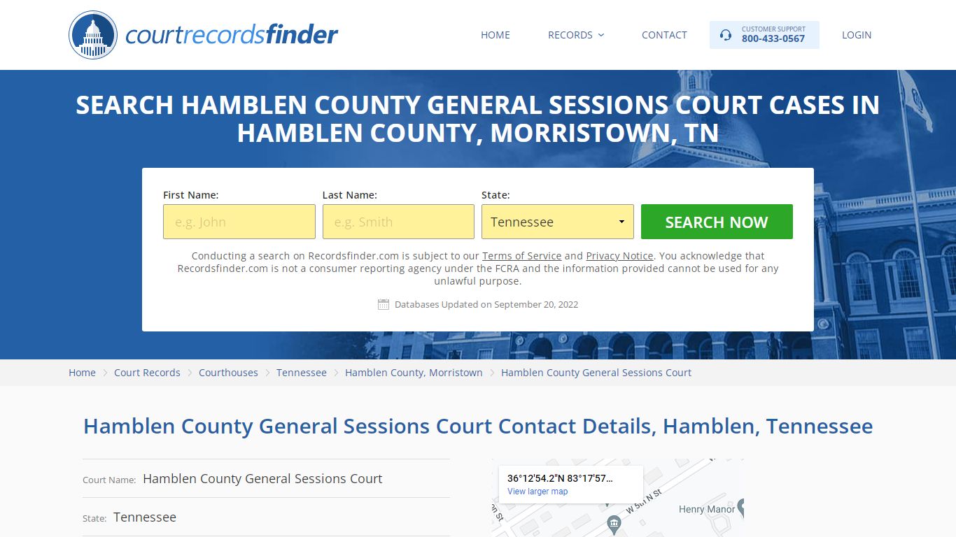 Hamblen County General Sessions Court Case Search - RecordsFinder